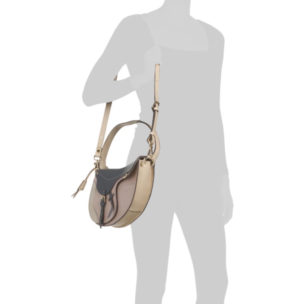 BOLDRINI Made In Italy Leather Saddle Bag - Picture 2 of 4